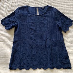 Lucky Brand Navy Blue Shirt Size M